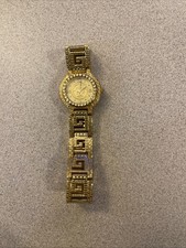 Gianni Versace model 7009018 gold-plated quartz watch Medusa head emblem