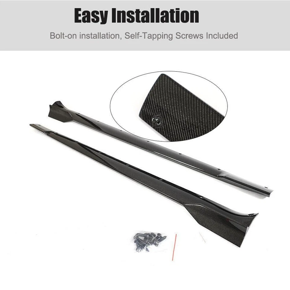 Alerón labial extensión faldones laterales a cuadros de carbono real para Tesla Modelo S 2021-2024 Foto 4 de 4