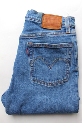 Levi's 501 / 36200 Straight Crop Damen Jeans Big E W28 L26 mittelblau LEVJ426