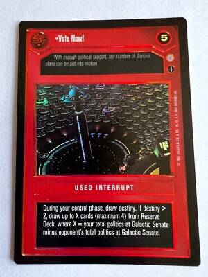 Star Wars CCG SWCCG Foil Vote Now Reflections III 3