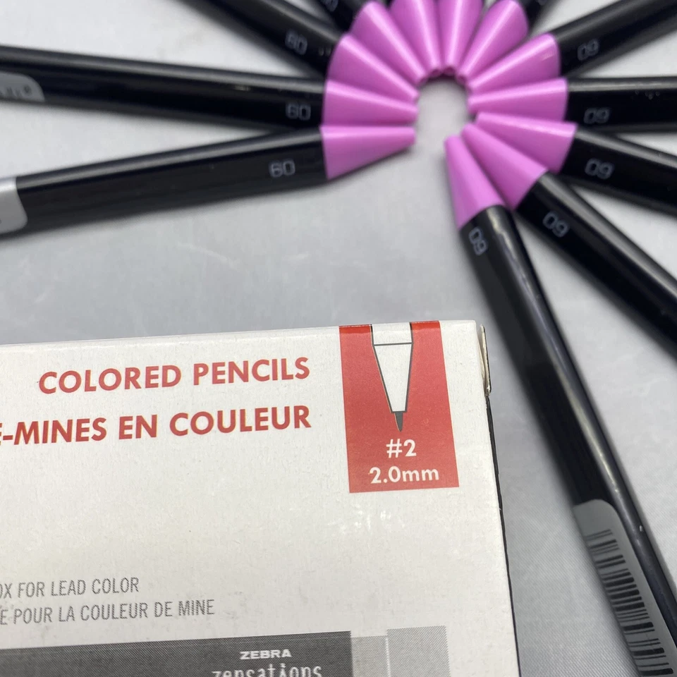 Lápis de cor mecânico “Zensations” zebra rosa, pacote com 12 novos, selados - Imagem 2 de 4