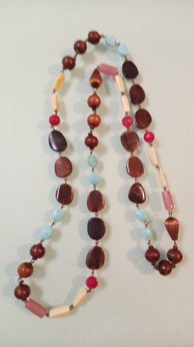 Multi Coloured Beaded Necklace | eBay