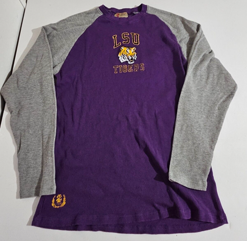 LSU Tigers IZOD Collegiate Shirt Men's 2XL Thermal Long Sleeve Retro Vintage - Picture 2 of 9