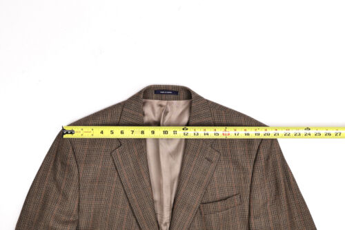 Chaps Ralph Lauren Blazer Men Beige Houndstooth Wool Size 44S - Picture 7 of 12