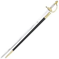 1796 British Infantry Sword Replica - EN45 Steel Blade, Brass Hilt, Leather