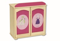 Roba Happy Fairy 97230 Dolls' Wardrobe Untreated Solid Wood With 1 Clothes Ra... Roba Happy Fairy 97230 Dolls' Wardrobe Untreated Solid Wood With 1 Clothes Ra...