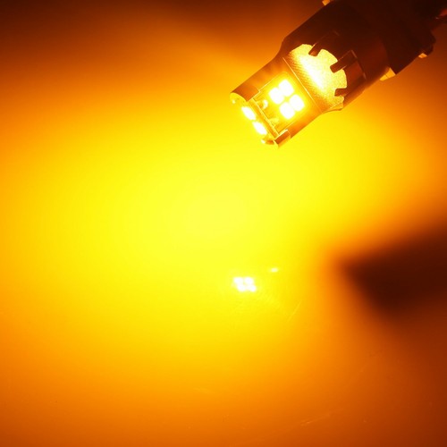 Pair 7443 LED Reverse Turn Parking Light Bulbs Amber - Picture 8 of 9