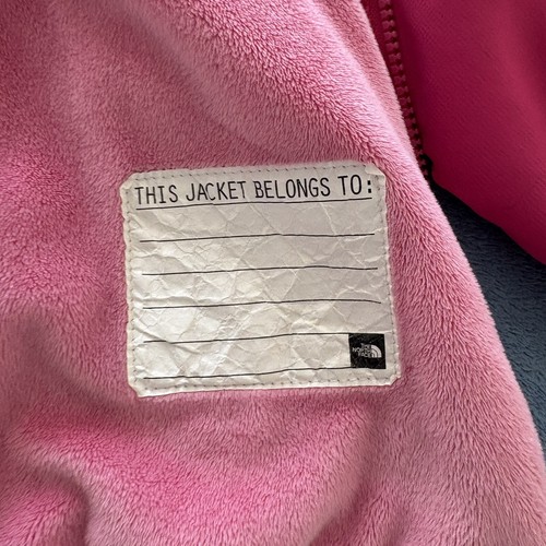 The North Face Girls Jacket S 7/8 Hot Pink Fleece Lined Full Zip Jacket - Picture 8 of 13
