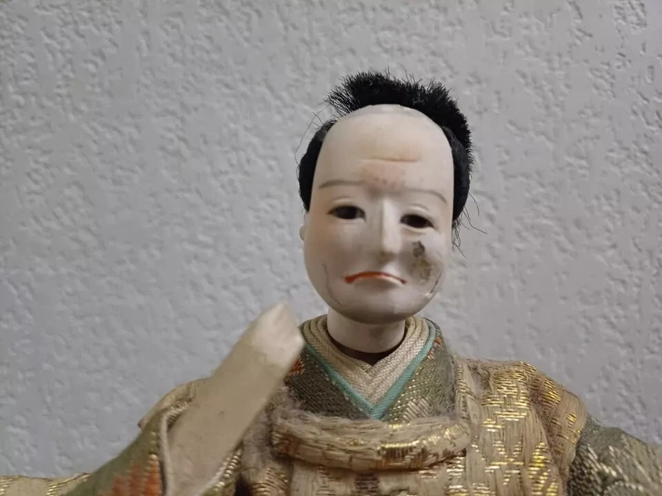 Rare deux anciennes poupées japonaises Ningyo Japon Asie Asiatique - Photo 4/4