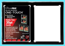 ULTRA PRO BLACK FRAME 2 CARD ONE TOUCH Magnetic 35pt HOLDER Double Wall Display