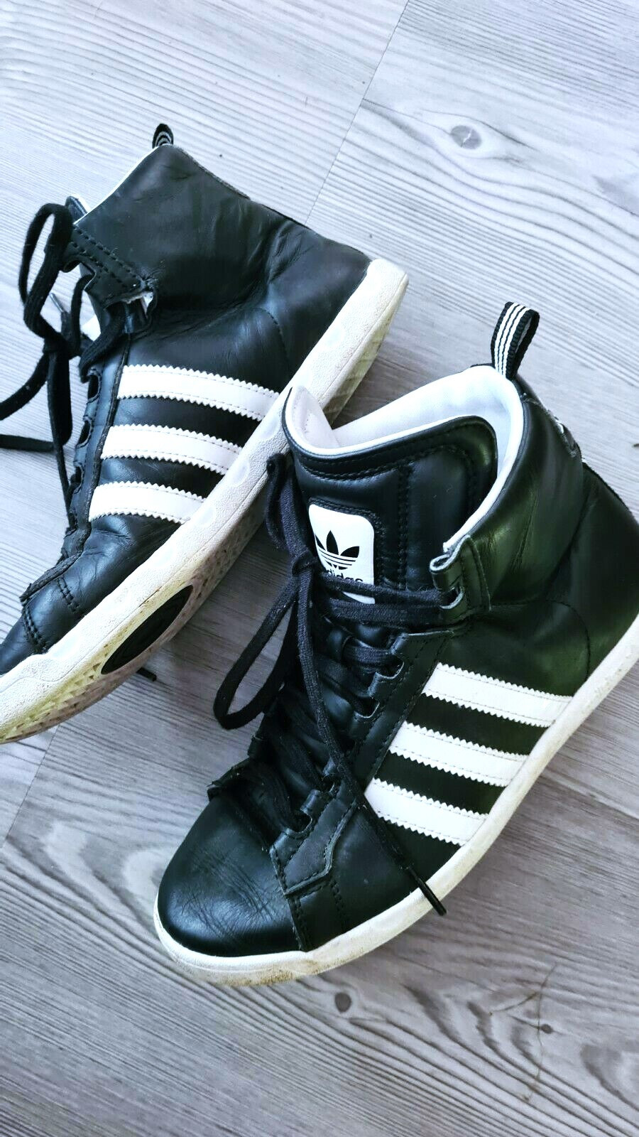 Adidas Sneaker schwarz High Top Turnschuhe Schuhe Sportschuhe 37 US6 UK4 1/2