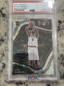 2021-22 Panini Select Evan Mobley Courtside Disco Prizm Rookie Rc #272 PSA 10