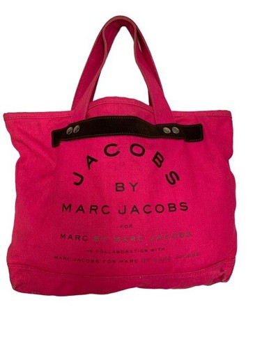 Marc Jacobs Borsa Tote In tela Fucsia, Pannello Frontale Stampato | eBay