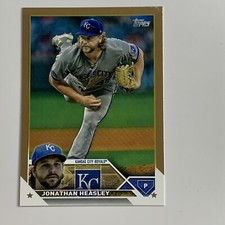 2023 Topps Series 2 JONATHAN HEASLEY Card #346 GOLD PARALLEL 1475/2023 Royals