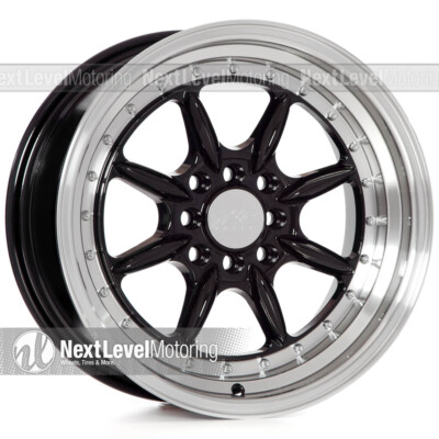 XXR 002.5 16X8 4X100 4X114.3 +20 GLOSS BLACK WHEEL RIM FITS CIVIC