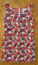 Vintage Lilly Pulitzer Shift Dress Size 10 Red White Purple Floral Print