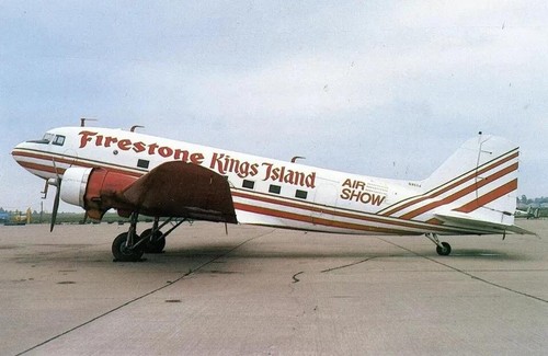 Firestone Kings Island Airlines Dc3 Airport Retro 4x6 photo