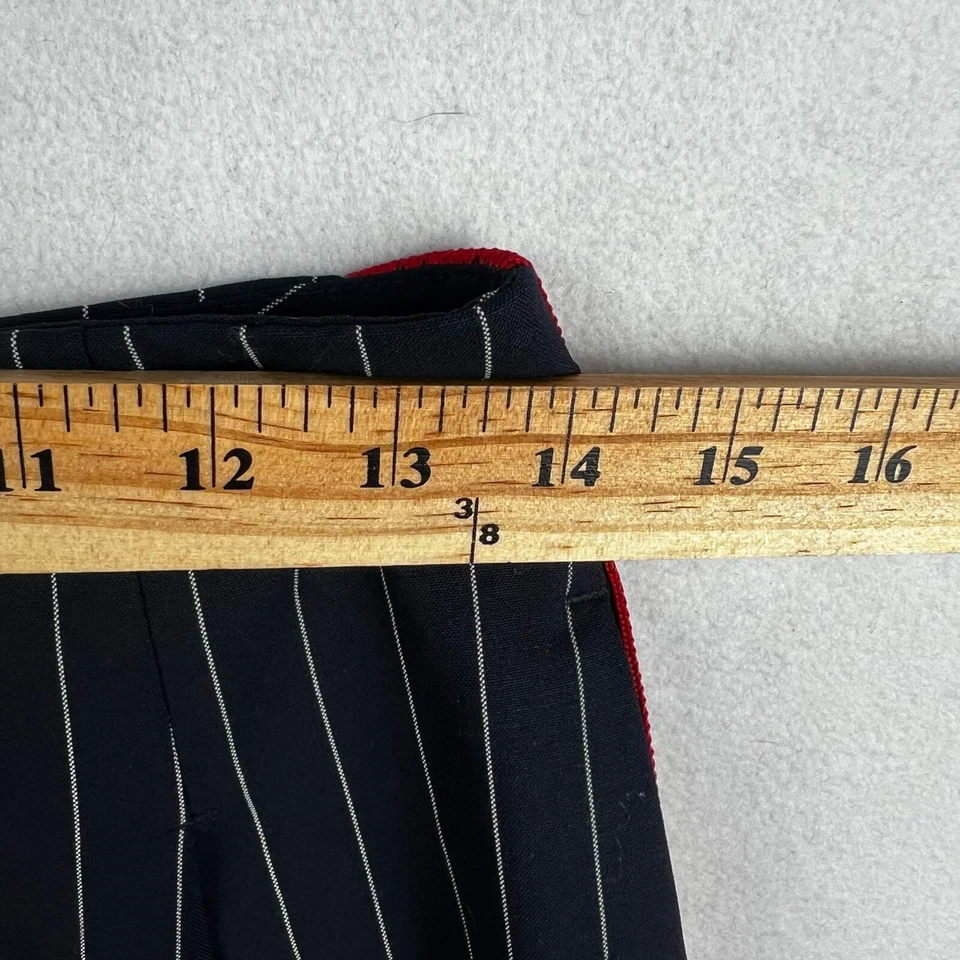 Pantalones Cortos Rag & Bone Jess Lana Azul Marino Rayas con Rayas Laterales Rojas Para Mujer Talla 0 Usados en Excelente Condición Foto 4 de 4