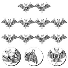 10 Pcs/Pack Bat Pendant Animal Charms for Jewelry Making Man Keychain