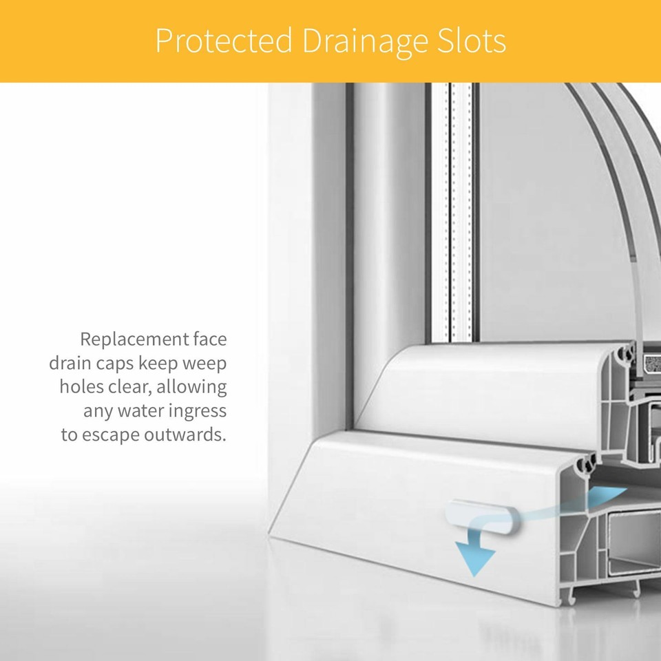 uPVC Window Face Drain Cap Door PVC Weep Hole Cover Plastic Drainage ...