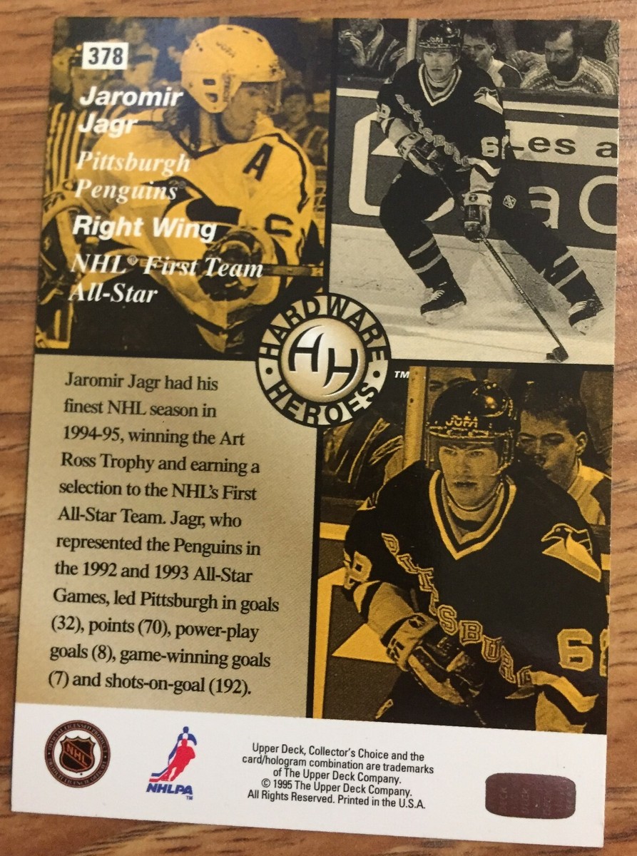 95 96 Upper Deck JAROMIR JAGR Hardware Heroes Hockey card #378