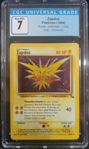 Zapdos (Unlimited) graded CGC 7 for sale on eBay