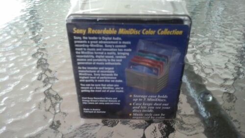 Sony Color Collection 74 Min. Mini Disc 5 pack With Storage Case 5MDW-74AXP - Picture 3 of 6