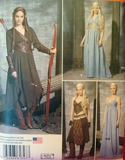 SEWING PATTERN Simplicity 1347 FANTASY WARRIOR ELF GAME OF THRONES Sz 14-22
