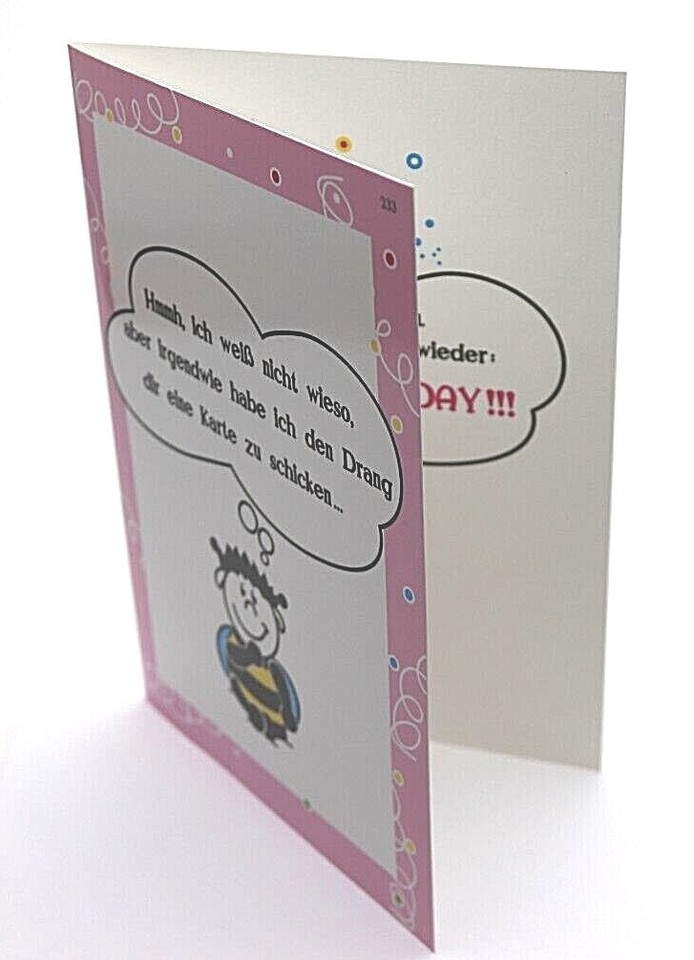 Lustige Geburtstagskarte 'Thank You' Mit Goldfolie – 14x14 Cm, Hochwertiger Karton, In UK Designed, Inkl. Umschlag