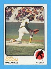 1973 TOPPS # 315 JOHN BLUE MOON ODOM OAKLAND ATHLETICS EXMT FREE SHIPPING