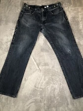 Roca Wear Jeans Mens 36 Blue Denim R+ Adjustable Y2K Streetwear Skater Classic