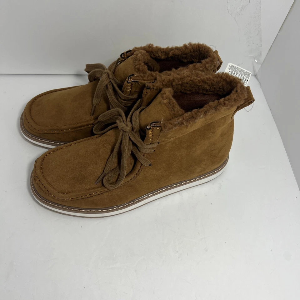 Baby Gap Niños Botas Marrón Imitación Gamuza Zapatos Talla 4 Foto 2 de 4