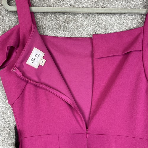 Beige by Eci Dress Womens 12 Pink Stretch Back Zip Polyester Blend NEW- 8767* - Picture 12 of 14