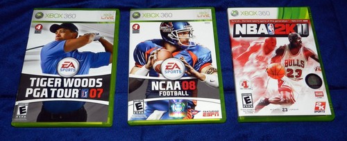 Xbox 360 NBA 2K11 Michael Jordan, Tiger 07, NCAA 08 Football + MVP Baseball 2004 - Picture 3 of 3