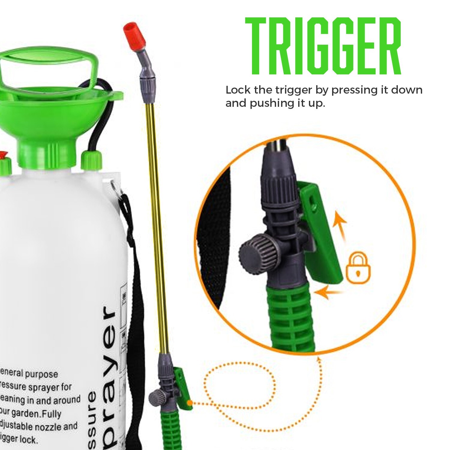 2L,5L,8L,10L Garden Pressure Weed Spray Bottle Hand Pump Water Plant