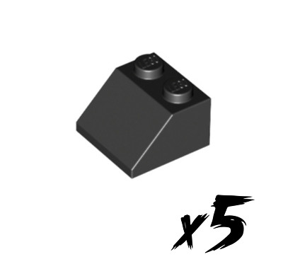 5x LEGO 3039   2x2 Spitze   Slope   schwarz   black