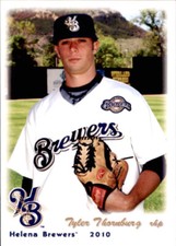 2010 Helena Brewers Grandstand #28 Tyler Thornburg Atlanta Georgia Baseball Card