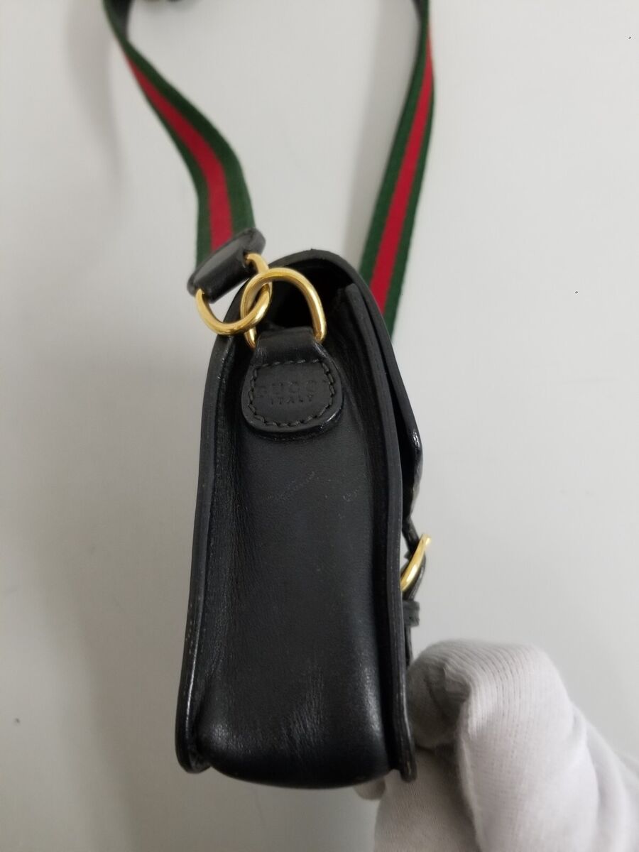 used GUCCI Sherry Line Shoulder Bag All Leather Black 21737 used GUCCI Sherry Line Shoulder Bag All Leather Black 21737