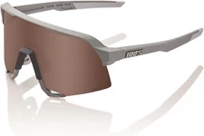 100% S3 Sport Performance Vented HD Sunglasses Cycling Baseball Bike Racing Grey