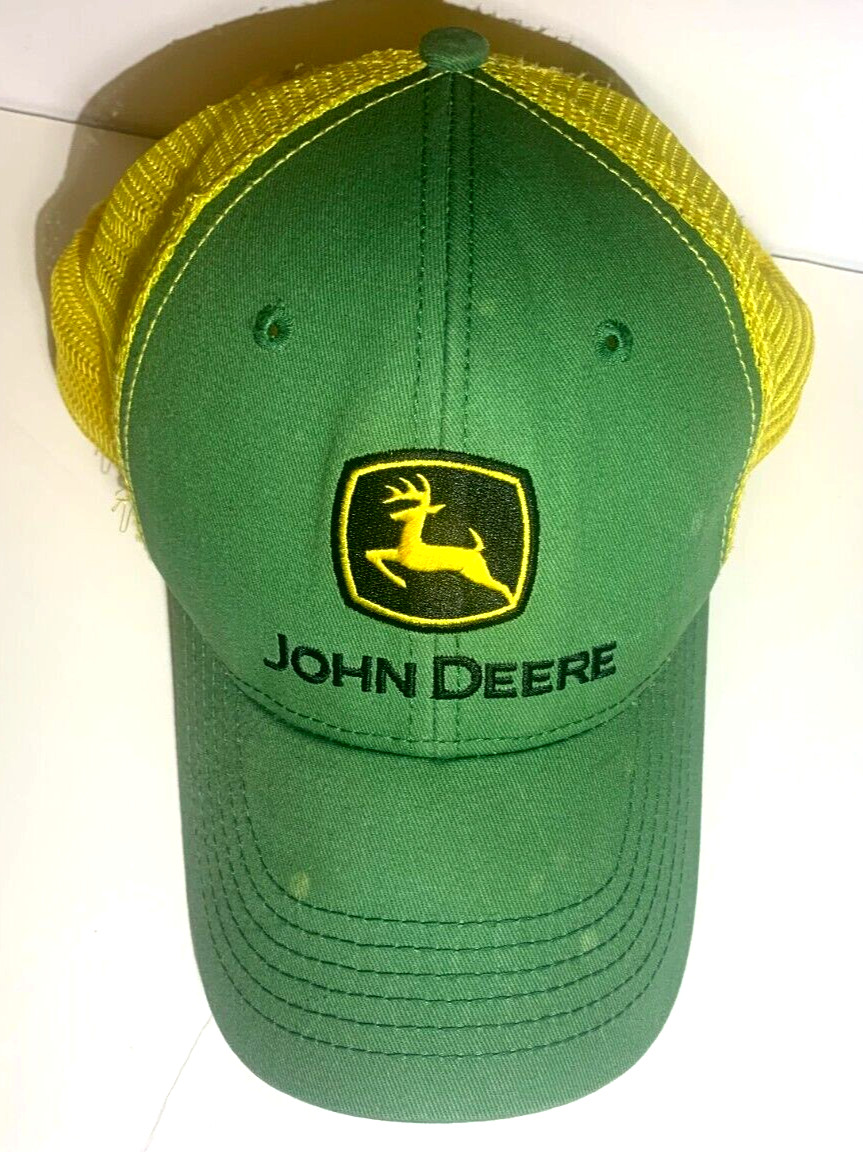 John Deere Hat, Green and Yellow Gem