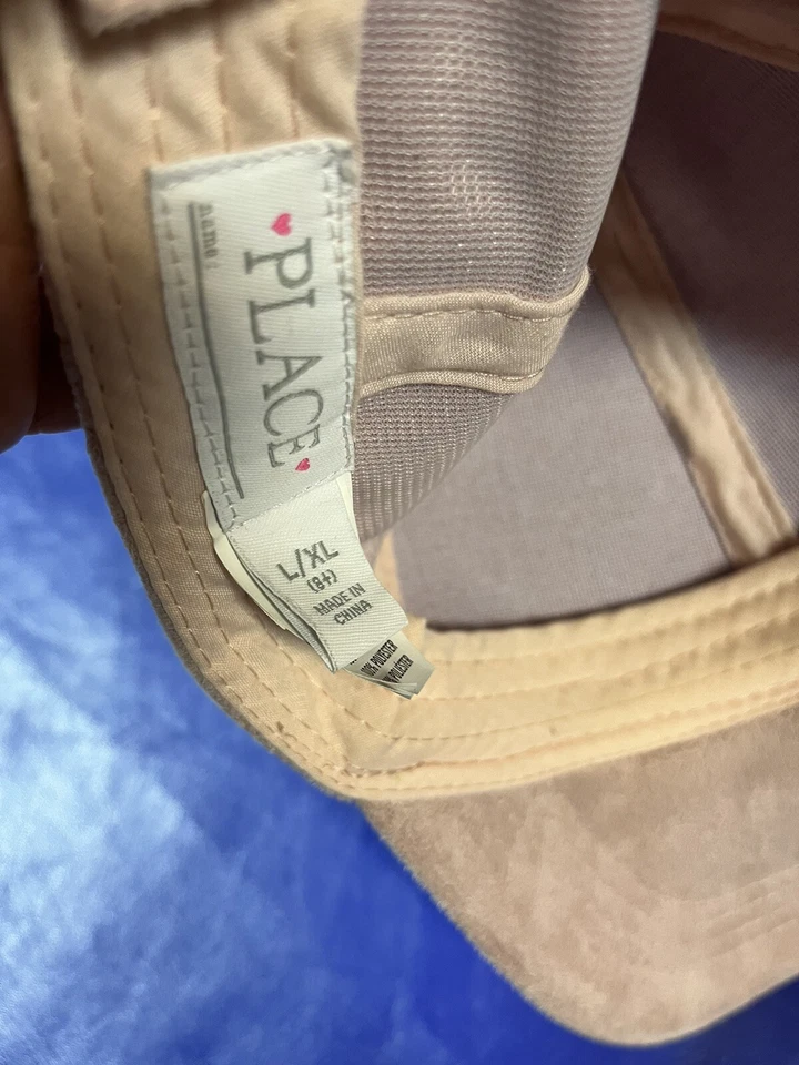 Gorra de béisbol rosa lugar para niños con orejas de gato pedrería niñas talla L/XL (8+) Foto 4 de 4