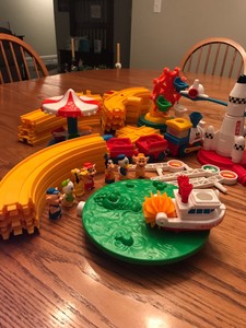 vintage mickey mouse train set