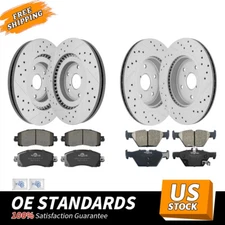 Front Rear Disc Brake Rotors & Ceramic Pads for 2020- 2023 Subaru Legacy Outback