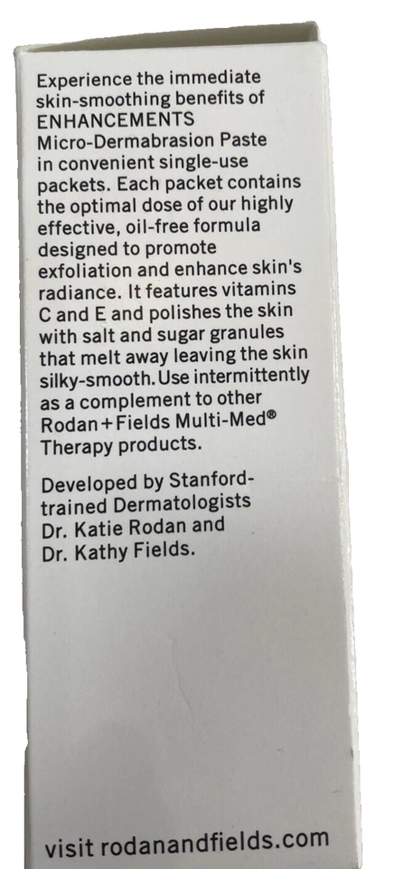 Rodan Fields Enhancements Micro-dermabrasion Paste Skin (10 Packs) Sealed READ - Image 3 of 4