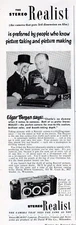 1951 Print Ad(Edgar Bergen & Charlie McCarthy)Stereo Realist Camera