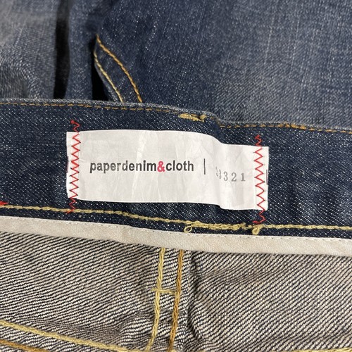 Paper Denim Cloth Sz 34X32 Mens Alec Jeans Relaxed Bootcut Dark Wash Blue - Picture 2 of 5