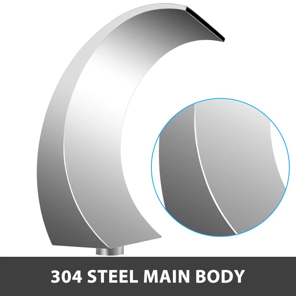 VEVOR Schwalldusche Pool Wasserfall Pool Fontäne Edelstahl Schwallbrause 30cm - Bild 2 von 4