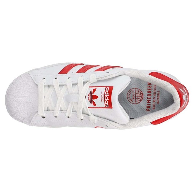 Size 10.5 - adidas Superstar White Scarlet - FX8729 for sale online | eBay