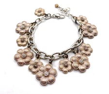 Brighton Petal Pusher Flower Charm Bracelet