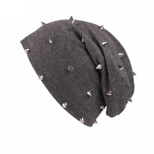 Unisex Hip Hop Fashion Rivet Turban Hat Muslim Womens Headwrap Beanie Bonnet Cap